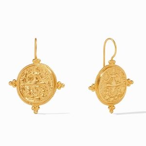 Julie Vos Quatro Coin Classic Earrings New